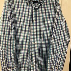 Croft & Barrow Blue and White Checkered Men's Shirt